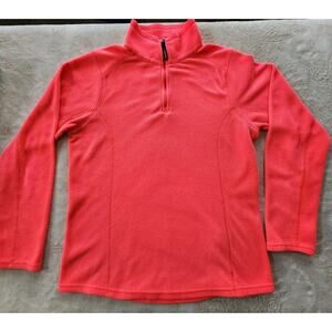 Women’s M Kirkland Signature Polartec PINK Fleece Half‎ Zip Pullover Jacket
